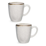 Kit 2 Canecas Porcelana Ryo Oxford 380ml Maresia Orgânica
