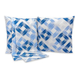 Kit 2 Capas Almofadas 40x40 + 1 Peseira Piquet P/cama Casal