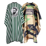 Kit 2 Capas De Corte Barbeiro Nylon Fecho Ganchos