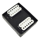 Kit 2 Captadores Malagoli Guitarra Humbucker Hh777 Branco