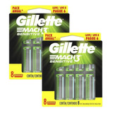 Kit 2 Carga Gillette Mach3 Sensitive