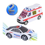Kit 2 Carrinho Polícia + Ambulância