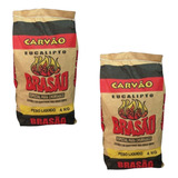 Kit 2 Carvão 4 Kg Vegetal Churrasco Eucalipto 100% Ecologico