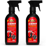 Kit 2 Cera Cristalizadora Liquida Carnaúba Proteção Uv 500ml