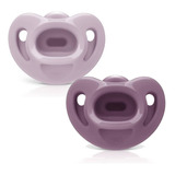 Kit 2 Chupetas 100% Silicone Sensitive Soft 0m+ Bege - Nuk