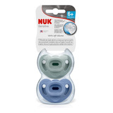 Kit 2 Chupetas Nuk Sensitive Soft 100% Silicone 6 A 12 Meses