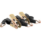 Kit 2 Cinta Amarração Com Catraca Carga 800kg Cc080 Vonder Cor Preto