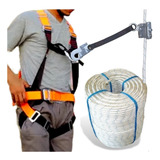 Kit 2 Cinto De Segurança 2 Trava Quedas E 1 Rolo Corda 50 M