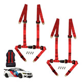 Kit 2 Cinto Segurança 4 Pontas Pontos Competição Gaiola