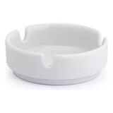 Kit 2 Cinzeiro Porcelana Cinzeiros Redondo Liso Hotel