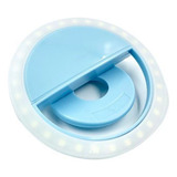Kit 2 Clipe Anel Universal Selfie Celular Ring Light Azul