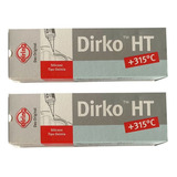 Kit 2 Cola Silicone Alta Temperatura Cinza 70ml Dirko Ht