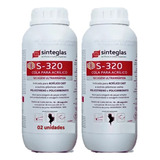 Kit 2 Colas Ultra-sinteglas S-320(01 Lit) Acrílico/polic. Me