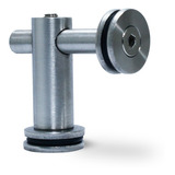 Kit 2 Conector Aço Inox 304 Vidro Vidro Interno 90°