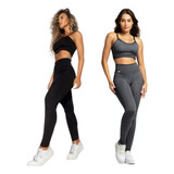 Kit 2 Conjunto Fitness Zero Transparência