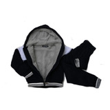Kit 2 Conjunto Moletom Infantil Toda Forrada Pelo Frio 