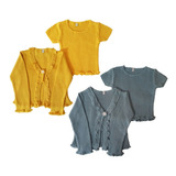 Kit 2 Conjuntos Casaco +blusa Trico