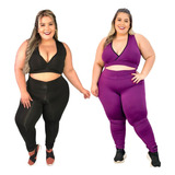 Kit 2 Conjuntos Fitness Plus Size