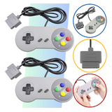 Kit 2 Controle Com Fio Compatvel Super Nintendo Snes Jogos
