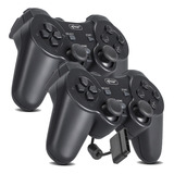 Kit 2 Controle Joystick Ps2 Playstation 2 Manete Dualshock