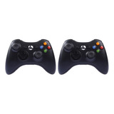 Kit 2 Controle Manete S/fio Xbox 360 Joystick Wireless Game