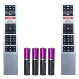 Kit 2 Controle Remoto Compatível Aoc Smart Tv 4k Led