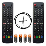 Kit 2 Controle Remoto Compatível LG Smart Universal Netflix 