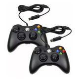 Kit 2 Controle Xbox 360 Computador Pc Com Fio Joystick Feir