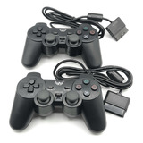 Kit 2 Controles Joystick Ps2 Playstation 2 Ps1 One Dualshock