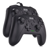 Kit 2 Controles Joysticks Gamer Usb Para Pc Switch Com Fio