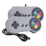 Kit 2 Controles Usb Para Pc Retro Snes Tv Box Retrô