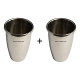 Kit 2 Copo Milk Shake Inox Original P/ Batedor Bms Skymsen