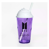 Kit 2 Copos Twister Kpop Bts Com Tampa Chantilly E Canudo 