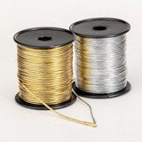 Kit 2 Cordão Metalizado Dourado/prata - 1mm - - 50 Metros