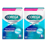 Kit 2 Corega Tabs Branquador Limpador De Proteses Dentaduras