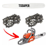 Kit 2 Corrente + 1 Sabre 16 Motosserra Tekna Cs46 32 Dentes