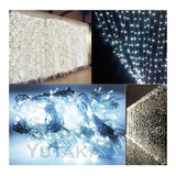 Kit 2 Cortinas Led Só Pisca 3x2,5m 300 Leds Branco Frio 110v