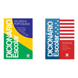 Kit 2 Dicionários Escolar Pedagógico Inglês X Português 528pág