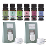 Kit 2 Difusor Elétrico Standard E 6 Essências 10ml Via Aroma