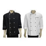 Kit 2 Dolmas Personalizado Bordado Gastronomia Chef Branco