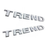 Kit 2 Emblema Letreiro Trend Cromado