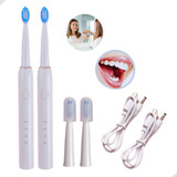Kit 2 Escovas Dental Elétrica Vibratória