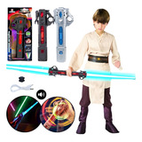 Kit 2 Espadas Sabre De Luz Star Wars Som Luz Recarregável
