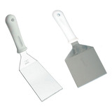 Kit 2 Espátulas Inox Lanche Curva Chapeiro E Cozinha
