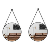Kit 2 Espelhos Adnet 30cm Para Banheiro/quarto/sala/+brinde