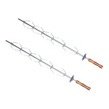 Kit 2 Espetos Completos Para Frangueira Máquina Assar Frango