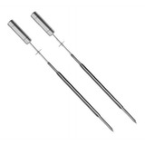 Kit 2 Espetos Espada Inox Simples Churrasqueira Giratória
