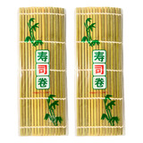 Kit 2 Esteiras Sushi Mat Bambu