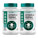 Kit 2 Extrato Própolis Verde Vitamina C, D3, Zinco 60 Cps