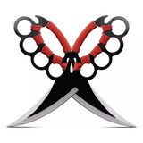 Kit 2 Facas Garra Karambit Soco Inglês Faca De Aço Tático